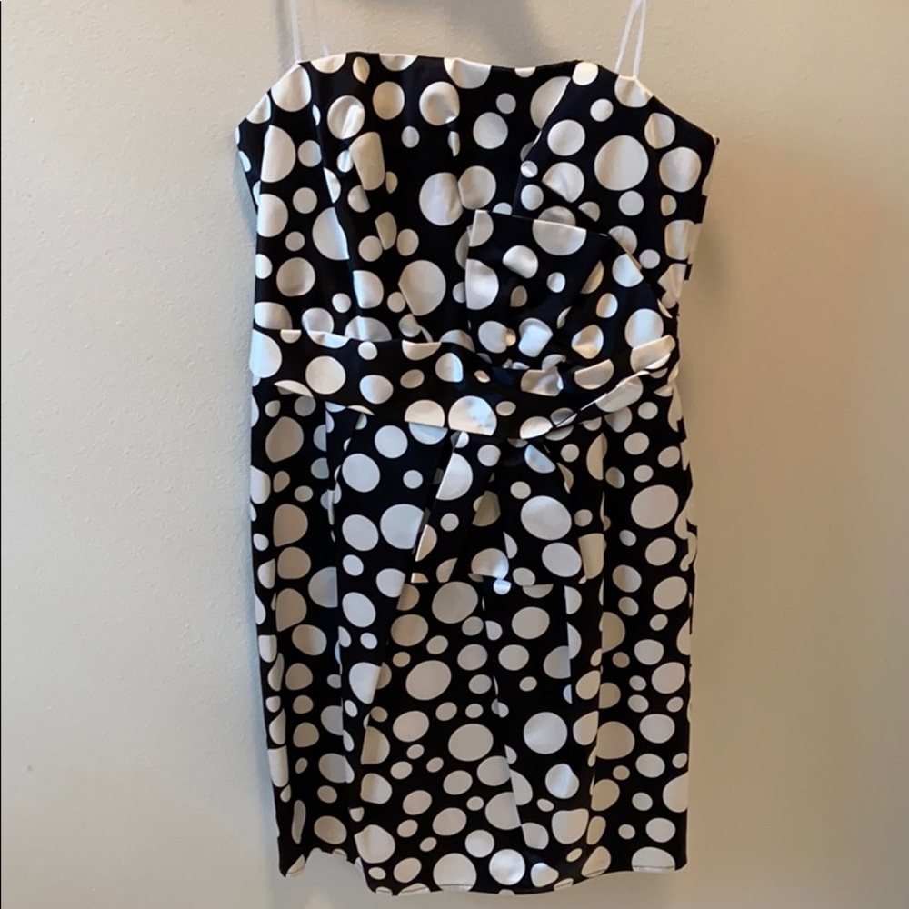 polka dot cocktail minidress